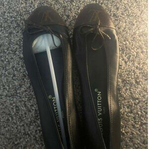 LV leather ballet flats